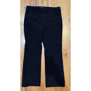 Theory Women's Black Cropped Flared Pants Size 8